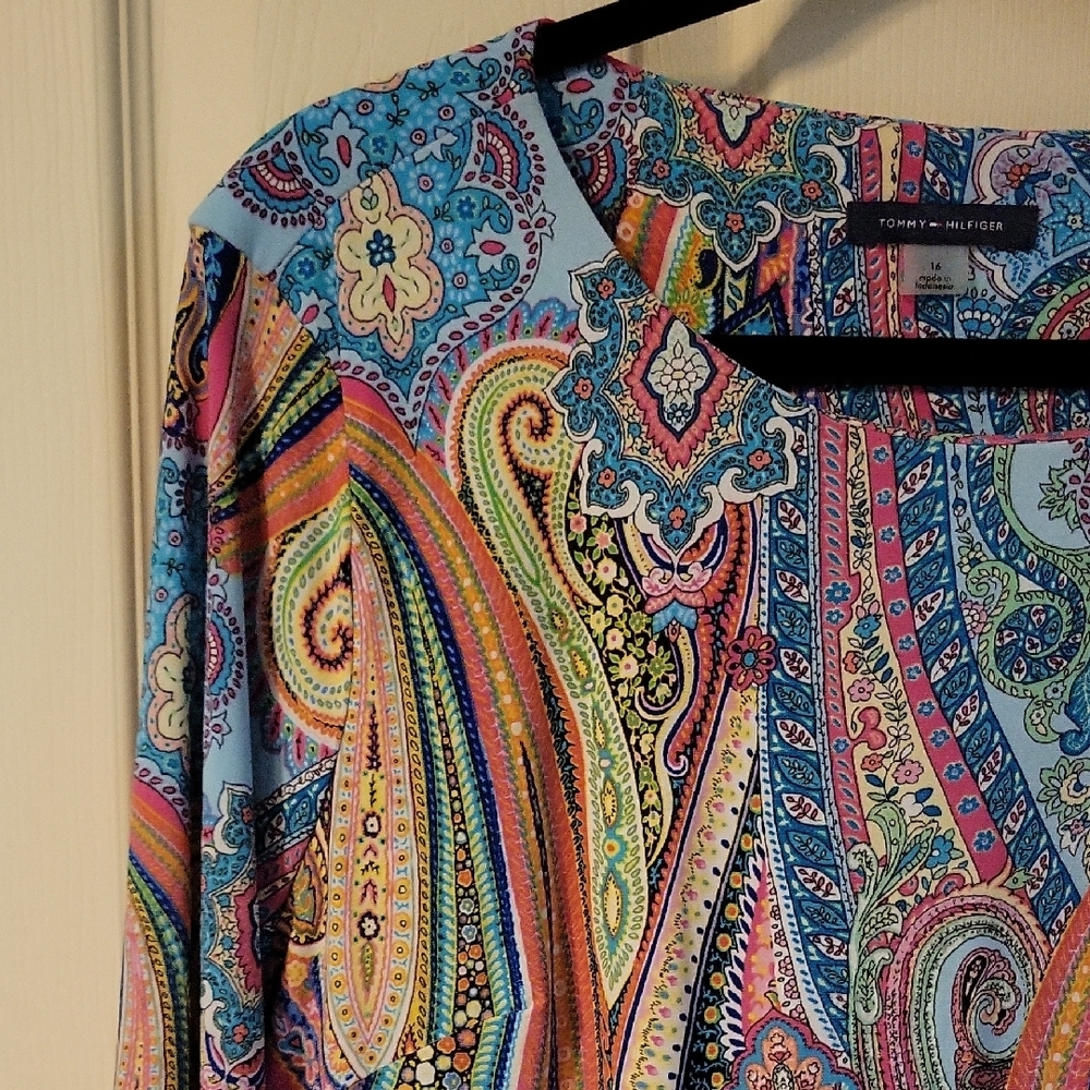 Tommy Hilfiger Multicolor Paisley Dress - Picture 2 of 8